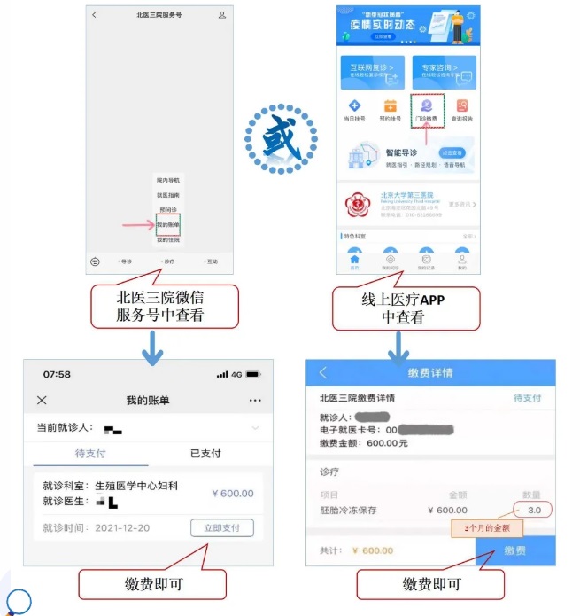 “让患者少跑腿，让信息多跑路”——胚胎冷冻续费升级啦！